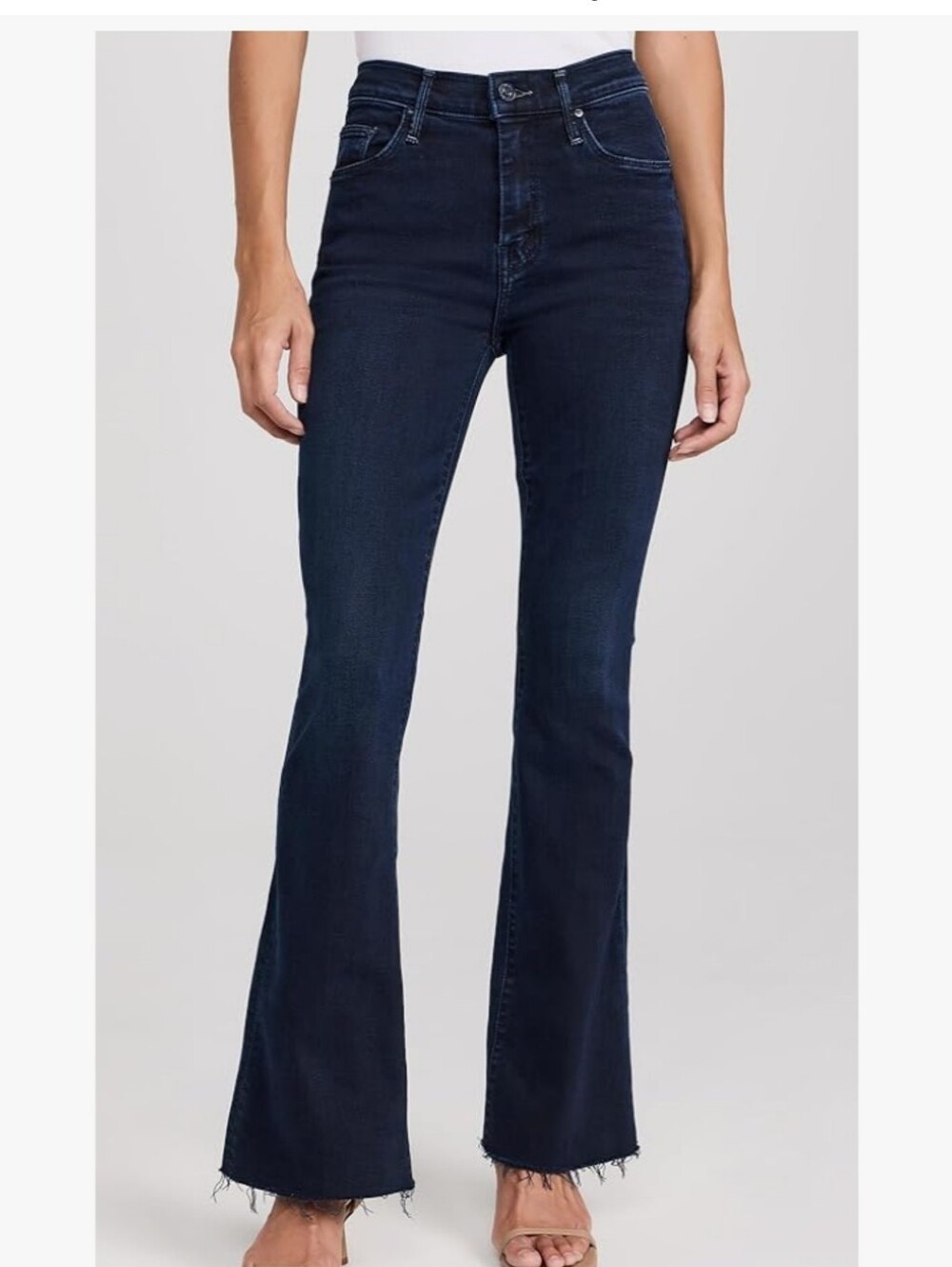 Mother  Weeken Der Fray Women's Jeans  Dark Blue Low -Rise Flare  Sz 23 31"